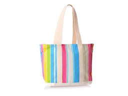 Borsa Mare Donna Grande Borsa Da Spiaggia con Iniziale Floreale - Scegli la  tua Iniziale - 100% Juta Laminata - ColorFamily